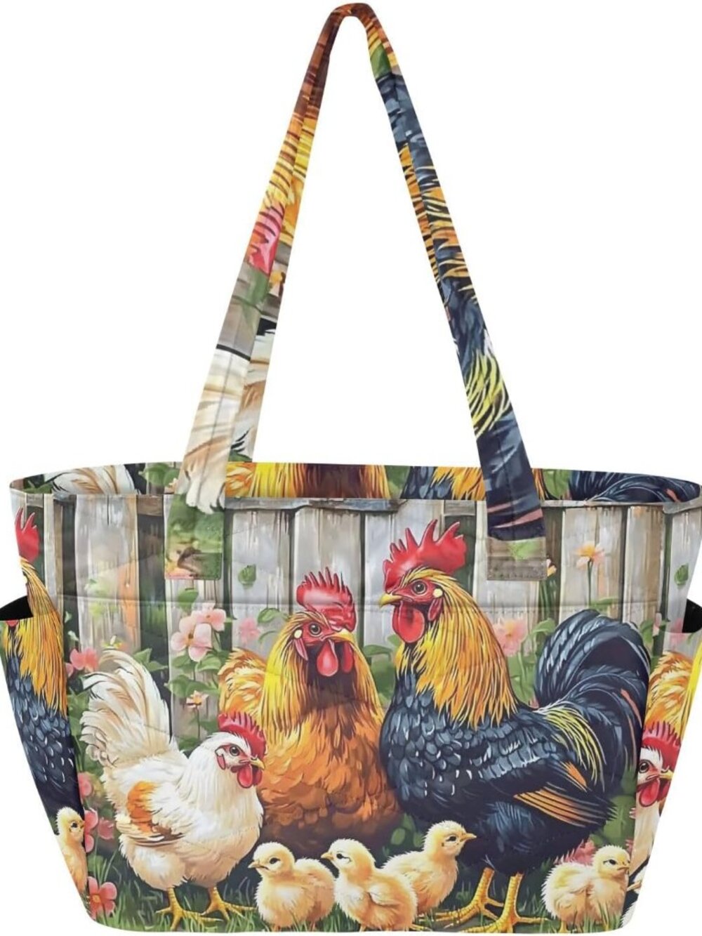 Small Tote Bag for Women Hummingbirds Tropical Flowers Tote Handbag Shoulder Bag